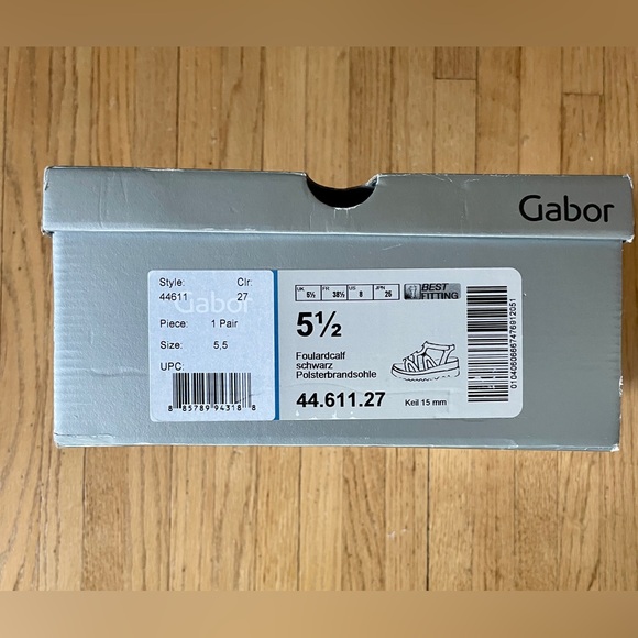 Gabor black scrappy sandals -8 - Picture 4 of 4